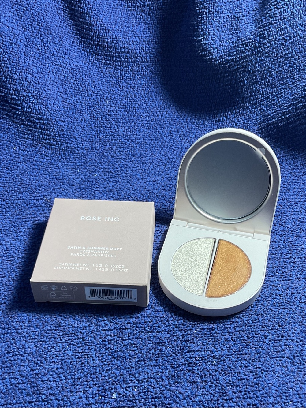 Rose Inc Satin & Shimmer Duet Eyeshadow — Satin Cocoa/White Gold Shimmer